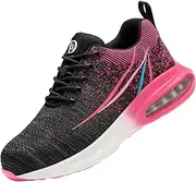 [SUMECH] Safety Shoes for Women Steel Toe Cap Trainers Lightweight Breathable Comfortable Non-Slip Outdoor Industrial Sneakers