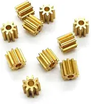10 Pcs 92A / 91.5A 0.4M Copper Pinion Gear 9 Teeth 2mm 1.5mm Shaft Metal Gears Motor Parts Accessory(1.5mm Tight)