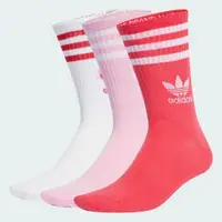 在飛比找momo購物網優惠-【adidas 愛迪達】襪子 中筒襪 運動襪 3雙組 三葉草