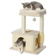 Cat Tree,Scratching Posts with Condos Cats Tower Beds and Dangling Ball Toys