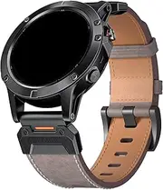 [PTLYE] 22MM 26MM Leather strap For Garmin fenix3/5/5X/6X/7X/8 wristband