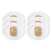 180pc Lemon & Lime Eco/Biodegradable/Compostable Disposable 26cm Oval Plate Whit