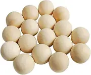 Lilihuimaoyi 100 Pieces of 14mm Round Wooden Beads for DIY Jewelry and Crafts