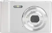 Digital Camera, FHD 48MP 1080P Compact Camera with 2.4 Inch IPS Screen, 16X Digital Zoom, Hand Strap, CMOS Sensor, for Photography Travel Vlogging (Silver)