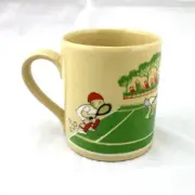 Vtg Tennis Player Match Mug Jamestown Scotland McLaggan Smith Prints Ceramic NEW