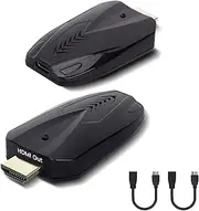 [2024 Upgraded] avedio links Wireless HDMI to HDMI Transmitter and Receiver 492 FT/150M, 1080P Wireless HDMI Extender Kit, Plug and Play Wireless HDMI Adapter Wireless HDMI Dongle for Streaming