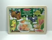 Melissa and Doug Wooden Puzzle Playful Pets 12 Pieces NEW Dog Fish Cat Bird