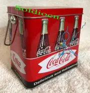 Coke Coca Cola Collection Aluminum Tin Tank Cans Music Box + Quartz desk Clock