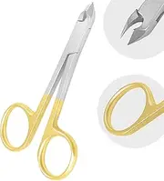 AAProTools 4” Gold Cuticle Scissor Nipper Professional Grade Cuticle Trimmer Stainless Steel Cuticle Scissors Extremely Sharp Cuticle Remover Manicure Pedicure, for travel