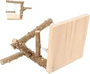 YARNOW Parrot Stand Natural Wood Perch Platform for Indoor Bird Training Chewing and Exercise Stand for Parrots for Home Decor and Birdcage Use
