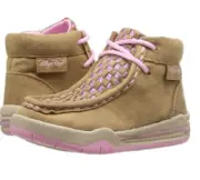 Blazin’ Roxx (M&F) Lauren Toddlers Tan/Pink Weave Light Up Shoes #443000708