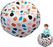 Bean Bag Toy Storage for Kids | Plush Toys Chair Holder Bag Comfortable Organizer Cover,Bean Bag Chair Cover, Toy Storage Organizer for Playroom, Nursery Room