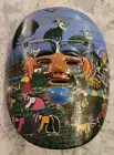 Mexico Aztec Mayan Maize Terra Cotta Clay Mask Wall Decor Hand Painted 8" x 8"