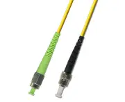 75M (246ft) OS2 FC/APC to ST/UPC Fiber Optic Cable Simplex Singlemode 9/125