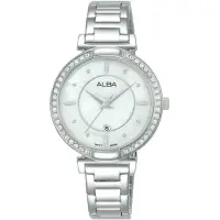 在飛比找momo購物網優惠-【ALBA】雅柏 典雅貝面晶鑽手錶-31mm 情人節禮物(V