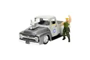 Street Fighter Guile W/ 1856 Ford F100 Anime Die-Cast Vehicle Toy 1:24 Scale