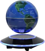 Magnetic Floating Rotating Globe with LED Lights, World Map - Anti-Gravity Globe - Educational Gift - Home and Office Decor - 6 Inch