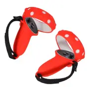 2Pcs Silicone Handle Grip Cover +Nylon Strap For Oculus Quest 2 VR Controller f