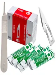 1000 Surgical Scalpel Blades Surgical Dental ENT Instruments with Free Handle