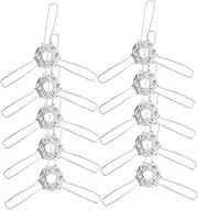 SEWACC 10pcs Fork Lampshade Spring Clip Bracket Bulb Adapter for Lighting Projects Easy Installation Sturdy Support Broad Compatibility Durable Design