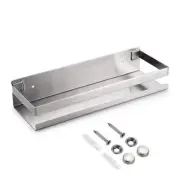Brushed Bathroom Shower Shelf Kitchen Rack Storage Shelves Shampoo Holder Organi