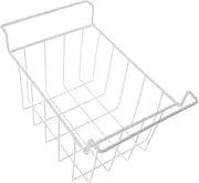 TINEASUR Refrigerated Storage Basket Hanging Baskets Refrigerator Fridge Freezer Basket Organizer Freezer Wire Storage Baskets Wire Baskets for Freezer Metal Wire Hanging Basket White Iron