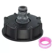 IBC Tote Hose Adapter, 1/2" Hose Fitting Black for Garden, Kitchen 1 Pcs