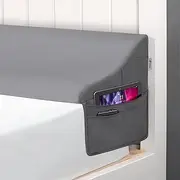 Vekkia Queen Size Bed Wedge Pillow for Headboard, Mattress Gap Filler, Triangle Bloster Pillow, Bed Gap Filler to Close The Gap (0-6") Between Your Headboard and Mattress, Grey