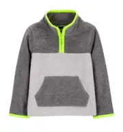 OSHKOSH Baby Toddler Quarter Zip Microfleece Pullover Sweater Jacket Coat
