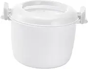 PEPLAYTAL Microwave Rice Cooker Large Insulated Lunch Box for Cooking Rice Vegetables More Food Grade Microwave Cooker for Prep