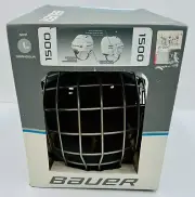 New Nike Bauer 1500 Hockey Helmet Combo large with cage face black CSA ice mask
