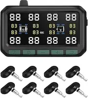 4 6 8 Tire Pressure Monitoring System Tire Pressure Gauge Compatible Trailer Truck Psi Air Leak Alarm