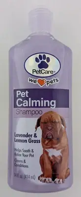 Petcare Calming Shampoo Lavender Lemon Grass Sooth Relax Condition 414ml NEW