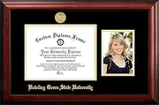 NCAA Bowling Green Falcons Unisex Bowling Green State 11 x 8.5 Inches Gold Embossed Diploma Frame with 5 x 7 Inches Portrait Gold Embossed Diploma Frame with 5 x 7 Inches Portrait Brown One Size