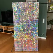 Shimmer Wall Backdrop 18Pcs Iridescent Silver Sequin Wall Panels Birthday Party
