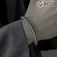 在飛比找蝦皮購物優惠-【BICOS】手鍊 鈦鋼 雙層 龍骨鍊 珍珠鍊 情侶 情人 