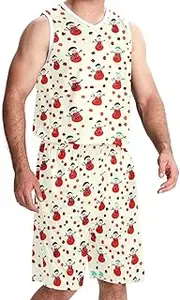 [KQNZT] Basketball Jersey, Basketball Jersey for Women, Hip hop Clothing for Party, Snowman Santa Christmas