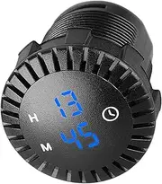 12V/24V Touch Digital Clock for Automotive Use in SUVs and Motorcycles, Blue Light