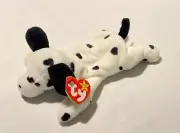 NWT 1996 TY Beanie Baby Dotty The Dalmation Dog Black & White Retired