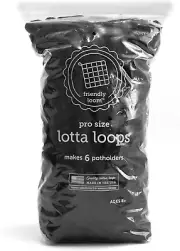 Harrisville Friendly Loom Lotta Loops 10 Pro Black Potholder Weaving Kit
