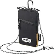 Hakuba Outdoor Products 4977187282153 Smartphone Pouch 05 Compatible with iPhone 14 Pro Max, Black, Large Smartphone Pouch, Shoulder Pouch, Shoulder Strap, Carabiner, Belt Loop, AMZODSPP05BK