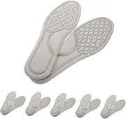 VALICLUD 6Pairs Soft Thin Shoe Insoles for Breathable Inserts with Foot Massage Design Sweat Absorbing and Lightweight Replacement for Work Boots and Everyday