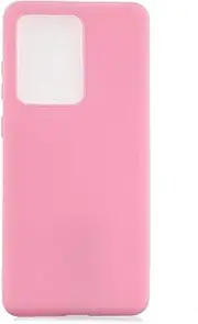 Case for Samsung Galaxy S20 Ultra 6.9", Ultra Thin Lightweight Soft Flexible TPU Gel Silicone Protective Rear Cover for Samsung Galaxy S20 Ultra 6.9" (Pink)