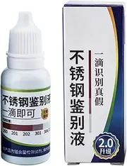 Stainless Steel Test Solution - Building Material Identification Liquid 15ml - Rapid Testing Reagent for Stainless Steel Tableware, Building Material Analysis Agent