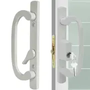 Offset Position Keyed Sliding Patio Door Handleset with Mortise Lock 45° Keyw...
