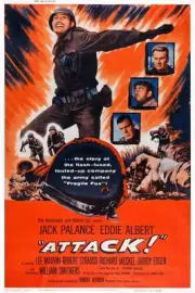 Attack poster Jack Palance Eddie Albert Robert Strauss Lee Mar- 1956 Old Photo
