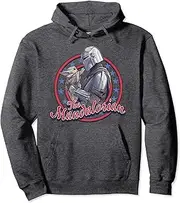 [STAR WARS] The Mandalorian Mando & Grogu Americana Stars Pullover Hoodie