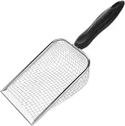 Kisangel Cat Litter Scoop Stainless Steel Sand Shovel with Ergonomic Handle for Beach Cleanups and Gardening Versatile Multi Use Tool for Pet Areas and Outdoor Activities Elegant Shell
