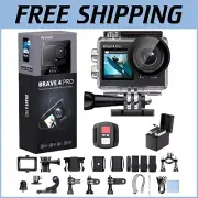 4K30FPS Waterproof Action Camera with Dual Displays & Advanced EIS - 131ft Depth