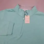 NEW Peter Millar Crown 1/4 Zip Premium Pullover Cloud Blue Men's 2XL $150
